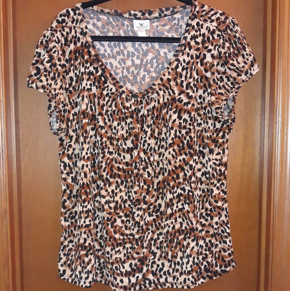 SOLD *Dressy Cheetah Top